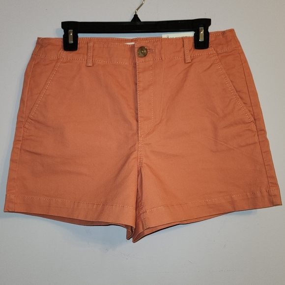 Women’s Washed Twill Shorts Coral Mist, size 8 - Picture 2 of 10